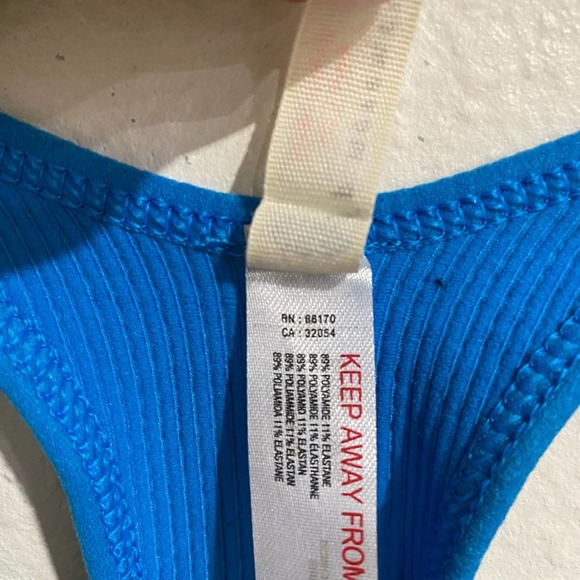 Free People Varsity Blue Throw Crop Top Sz M NWT - Picture 5 of 12